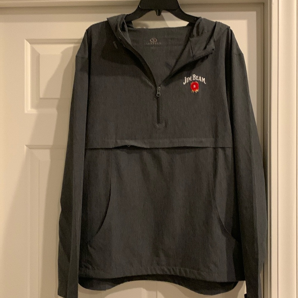 Vantage jacket with Jim Beam embroidered on it
